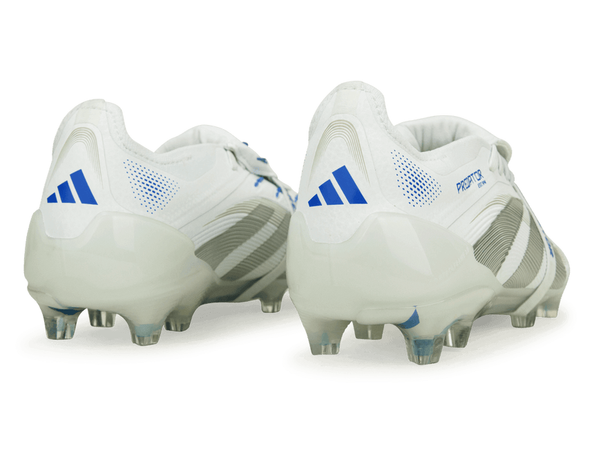 adidas Men's Predator Elite Foldover Tongue FG White/Silver/Royal Rear