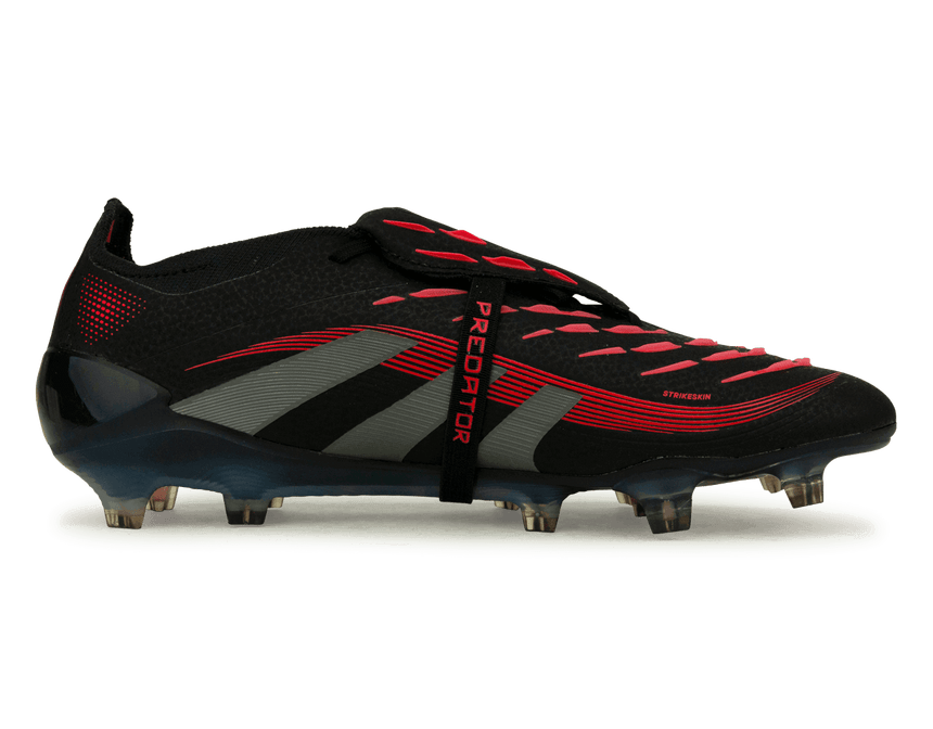 adidas Men's Predator Elite Foldover Tongue FG Black/Metallic/Red Side