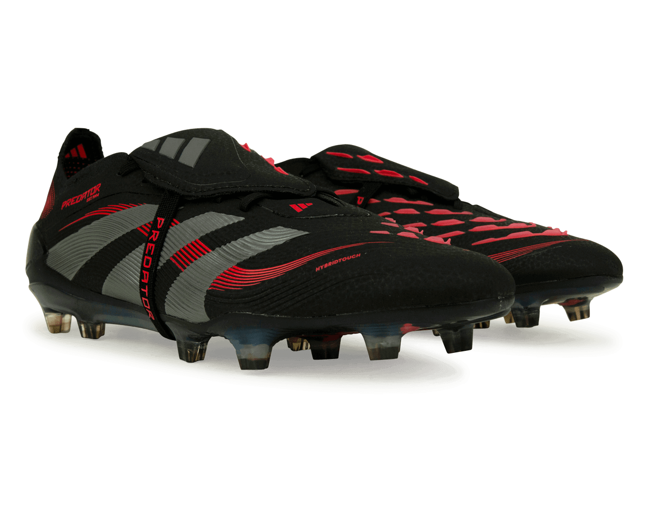 adidas Men's Predator Elite Fold-Over Tongue FG Black/Metallic/Red