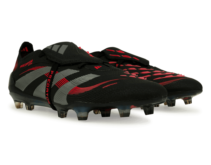 adidas Men's Predator Elite Fold-Over Tongue FG Black/Metallic/Red