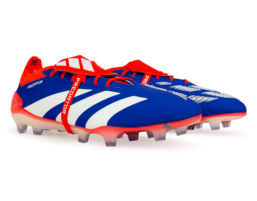 adidas Men's Predator Elite Foldover Tongue FG Lucid Blue/Red