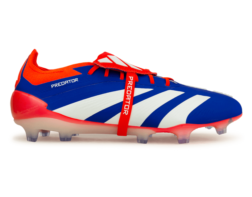 adidas Men's Predator Elite Fold-Over Tongue FG Lucid Blue/Red adidas Men's Predator Elite Fold-Over Tongue FG Lucid Blue/Red