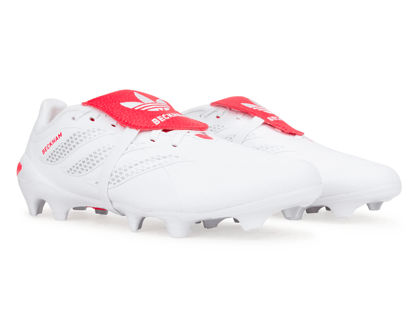 adidas Men's Predator League Fold-Over Tongue David Beckham FG White/Silver Pair
