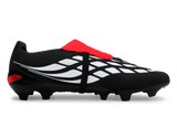 adidas Men's Predator League Foldover Tongue FG Black/White/Red Side