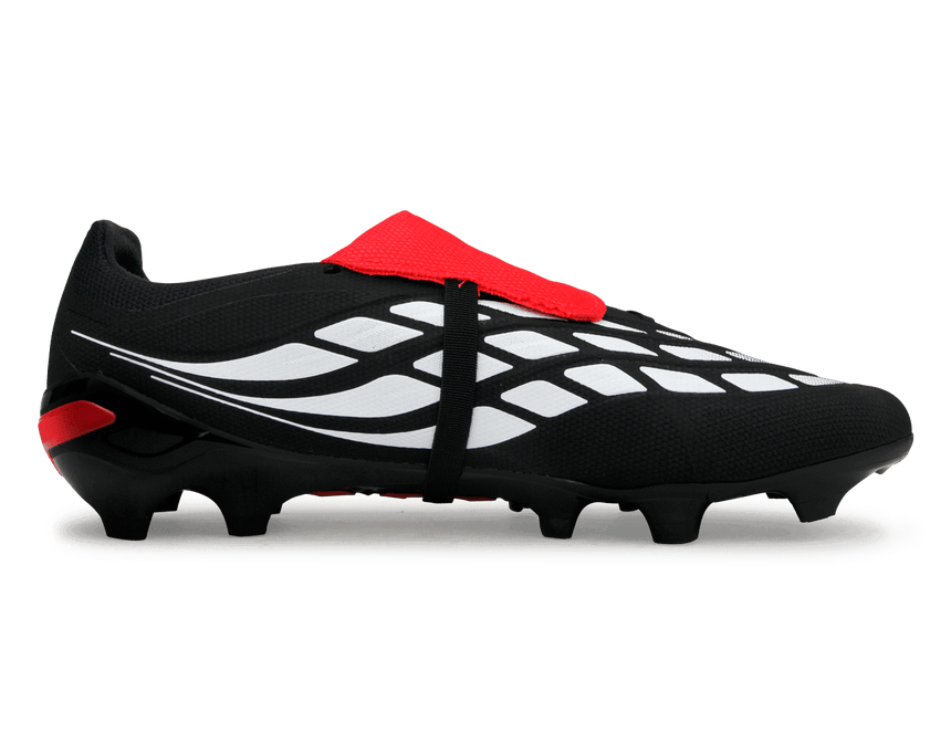 adidas Men's Predator League Foldover Tongue FG Black/White/Red Side