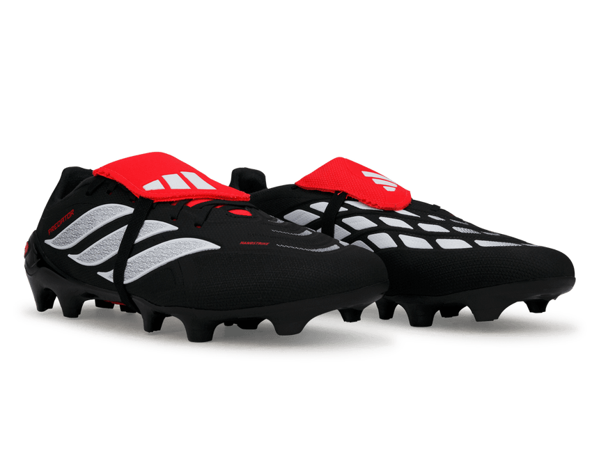 adidas Men's Predator League Foldover Tongue FG Black/White/Red Together