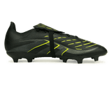 adidas Men's Predator League Foldover Tongue FG/MG Black/Green Side