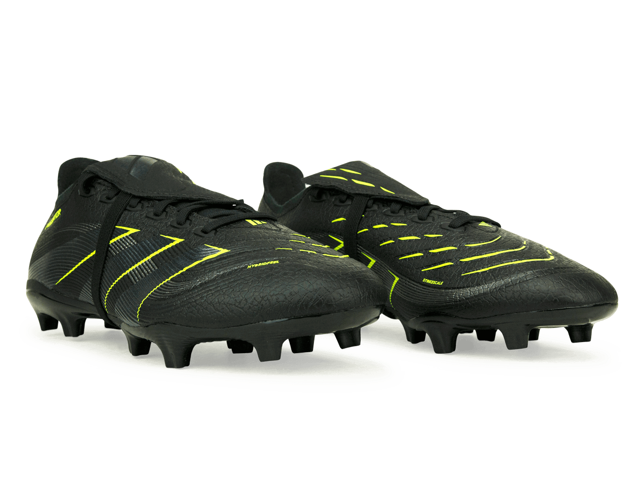 adidas Predator League Fold-Over Tongue FG Soccer Cleats - Black/Carbon/Lucid Lemon