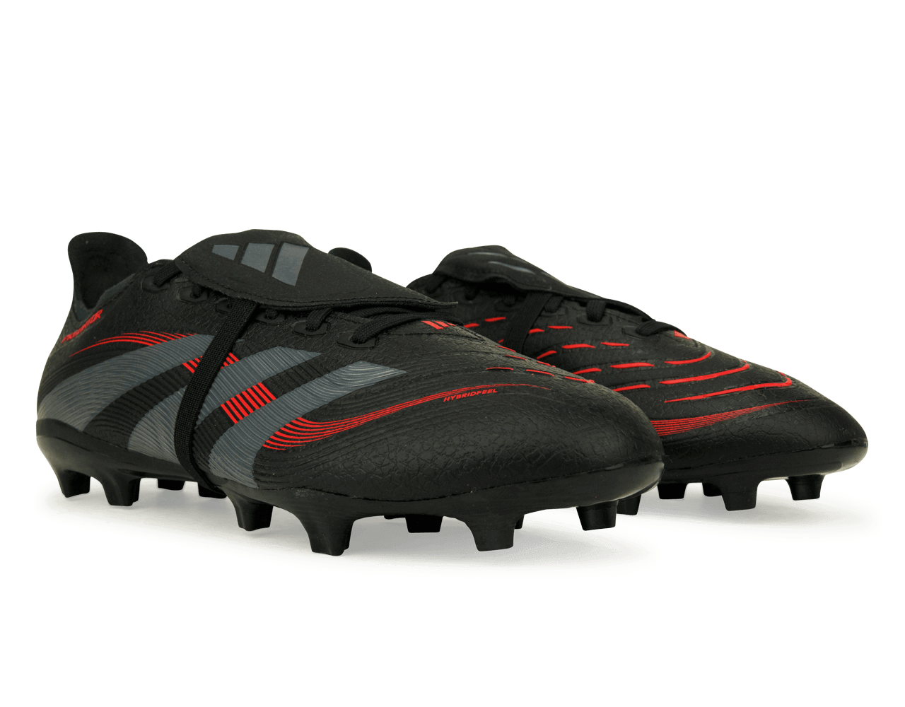 adidas Men's Predator League Fold-Over Tongue FG/MG Black/Metallic