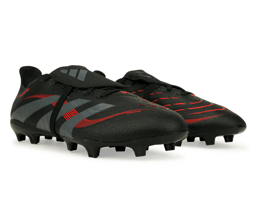 adidas Men's Predator League Foldover Tongue FG/MG Black/Metallic/Red Together