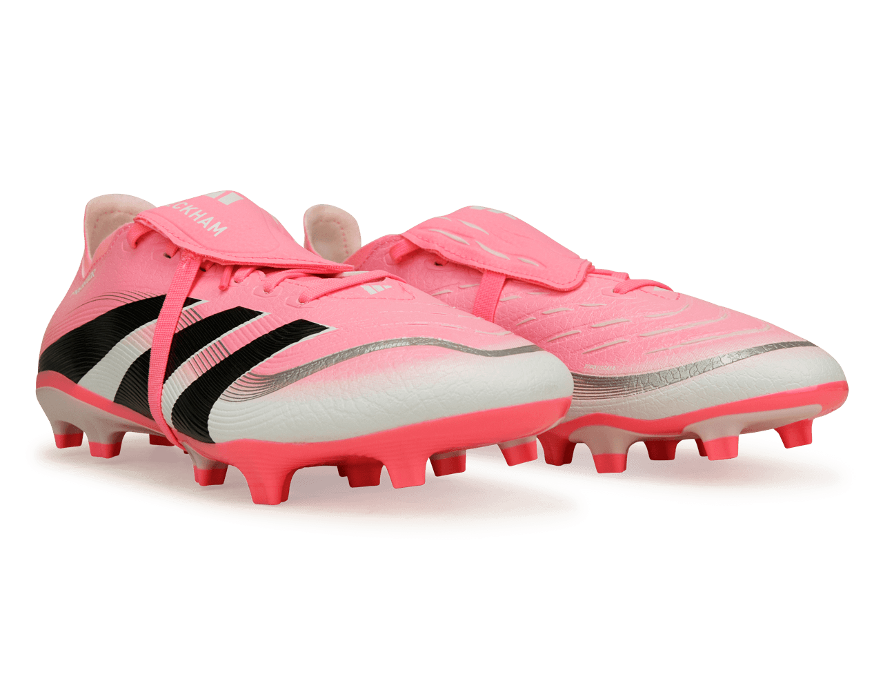 adidas Men's Predator League Fold-Over Tongue FG/MG Pink/Black