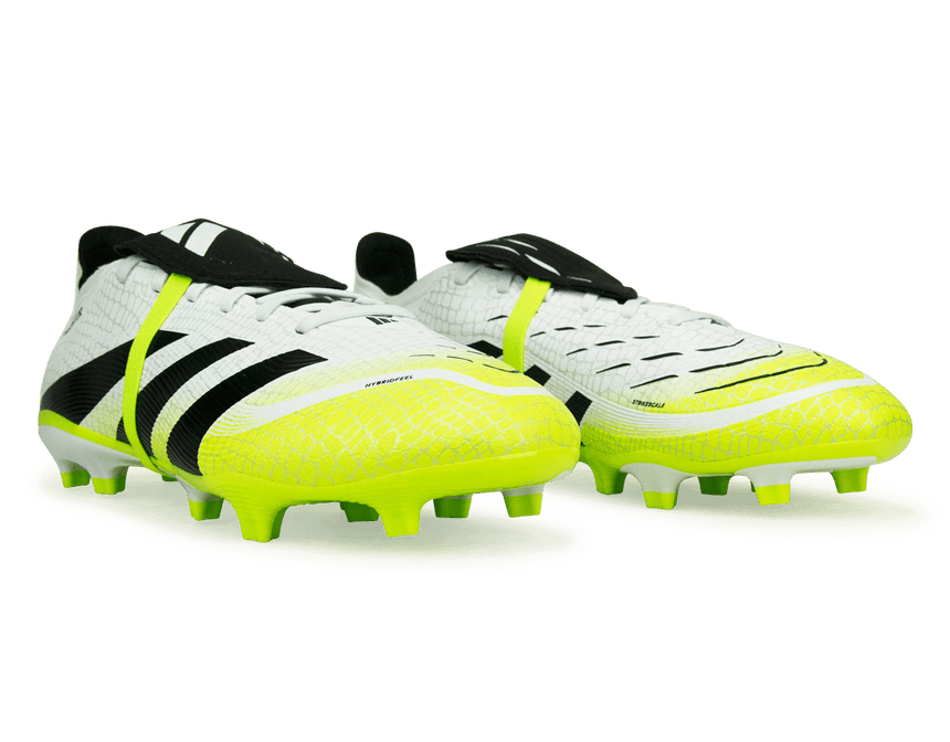 adidas Men's Predator League Foldover Tongue FG/MG White/Black/Green Together