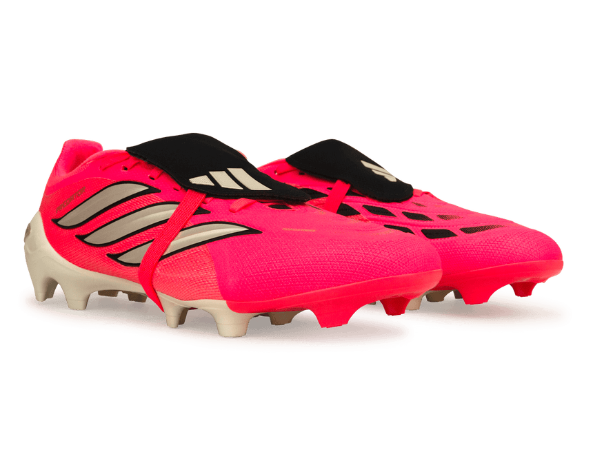 adidas Men's Predator League Fold-Over Tongue FG Soccer Cleats Pink/Black Together