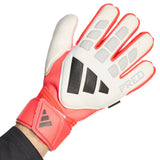 adidas Men's Predator Match Fingersave Goalkeeper Gloves White/Red/Black Front