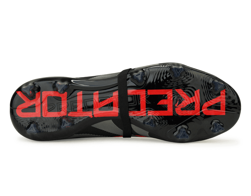 adidas Men's Predator Pro Fold-Over Tongue FG Black/Metallic/Red