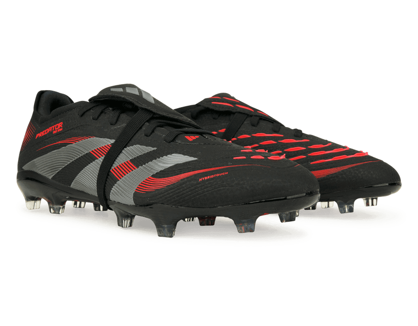 adidas Men's Predator Pro Fold-Over Tongue FG Black/Metallic/Red
