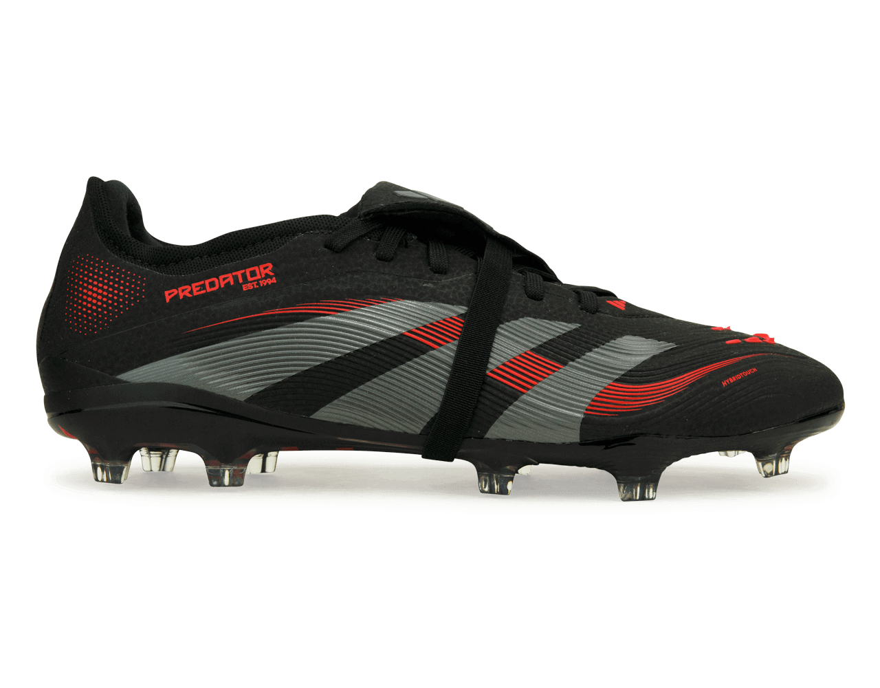 adidas Men's Predator Pro Foldover Tongue FG Black/Metallic/Red