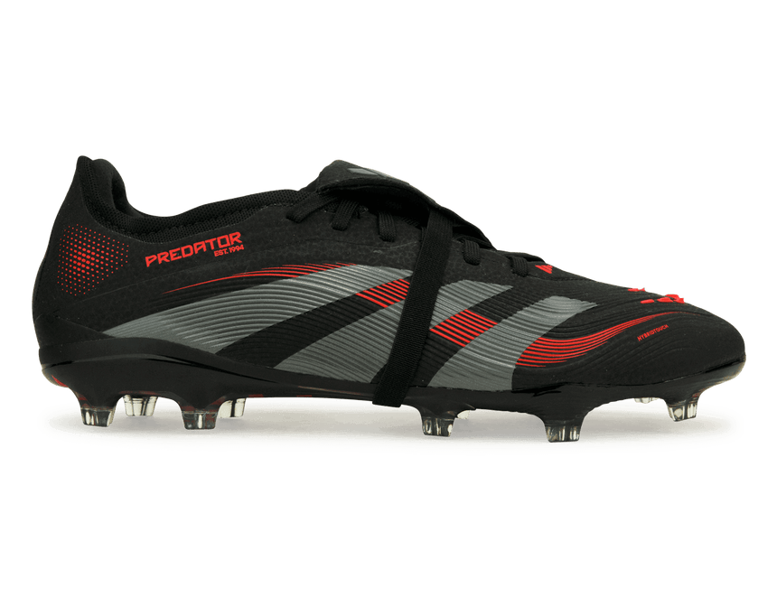 adidas Men's Predator Pro Fold-Over Tongue FG Black/Metallic/Red