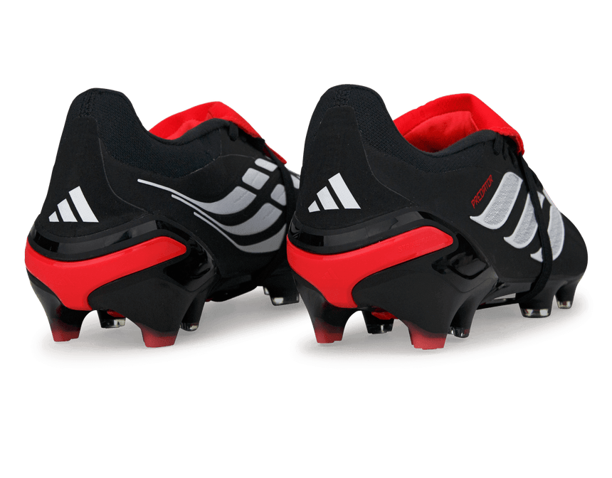 adidas Men's Predator Pro Foldover Tongue FG Black/White/Red Rear