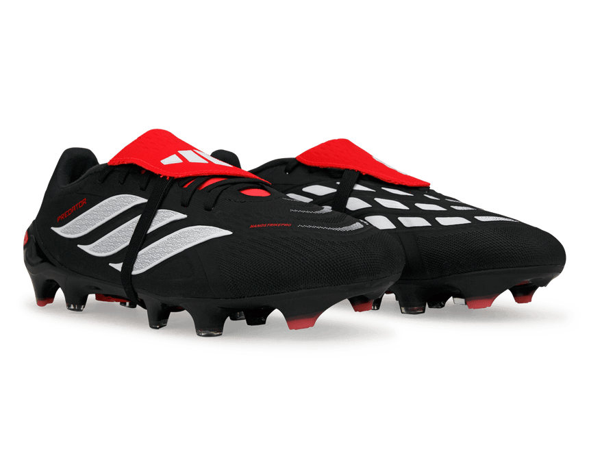 adidas Men's Predator Pro Foldover Tongue FG Black/White/Red Together