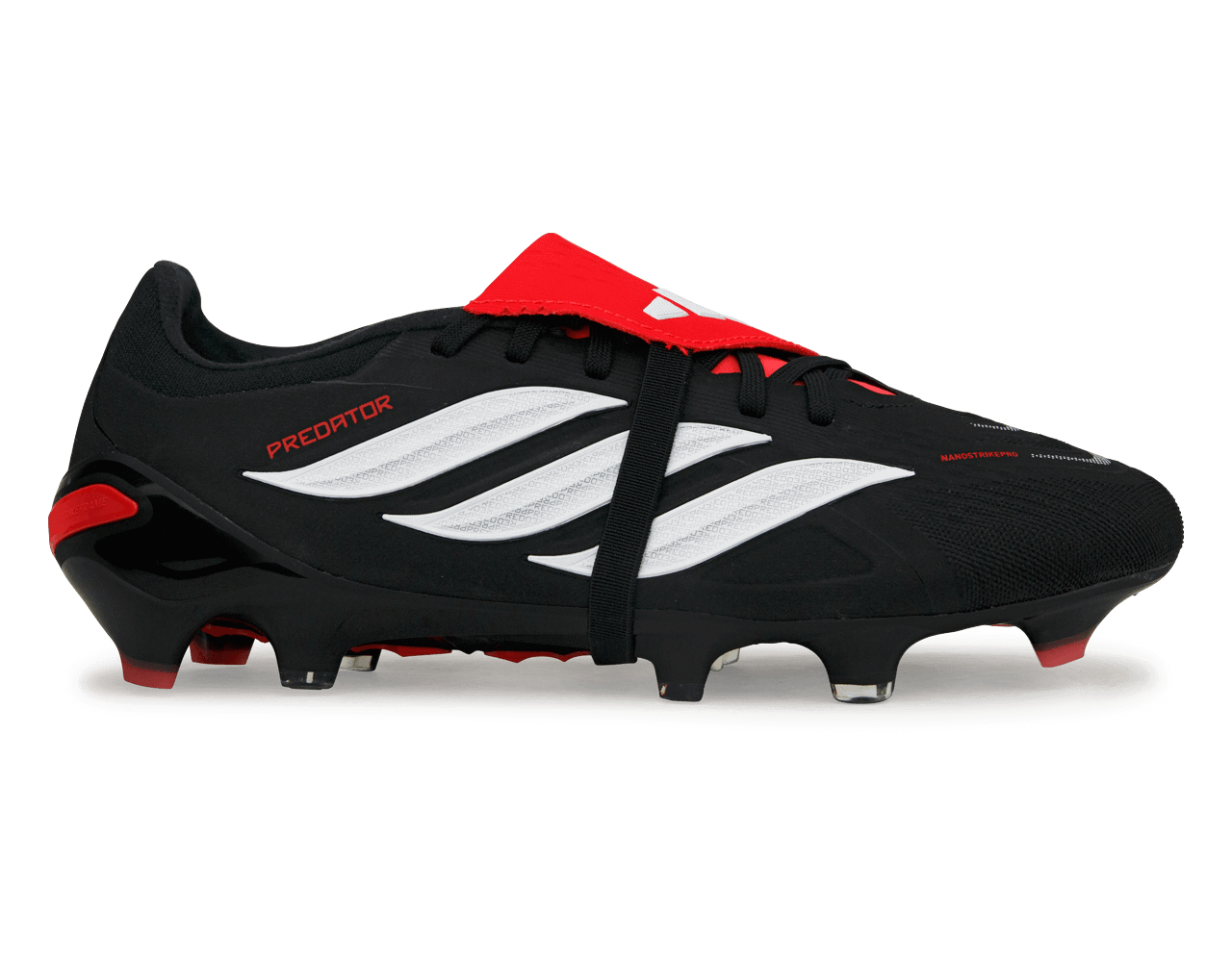 adidas Men's Predator Pro Fold-Over Tongue FG Black/White/Red