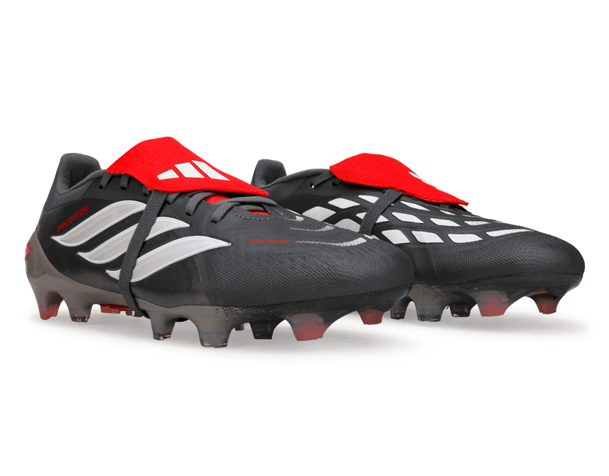 adidas Men's Predator Pro Foldover Tongue FG Iron Metallic/Red Together