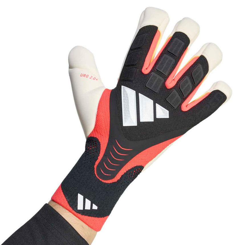 adidas Men's Predator Pro Hybrid Goalkeeper Gloves Black/Red/White Front