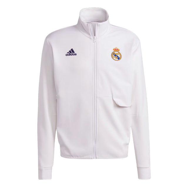 adidas Men's Real Madrid 2023/24 Anthem Jacket White Front