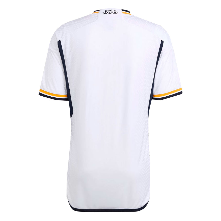 adidas Men's Real Madrid 2023/24 Authentic Home Jersey White/Black Back