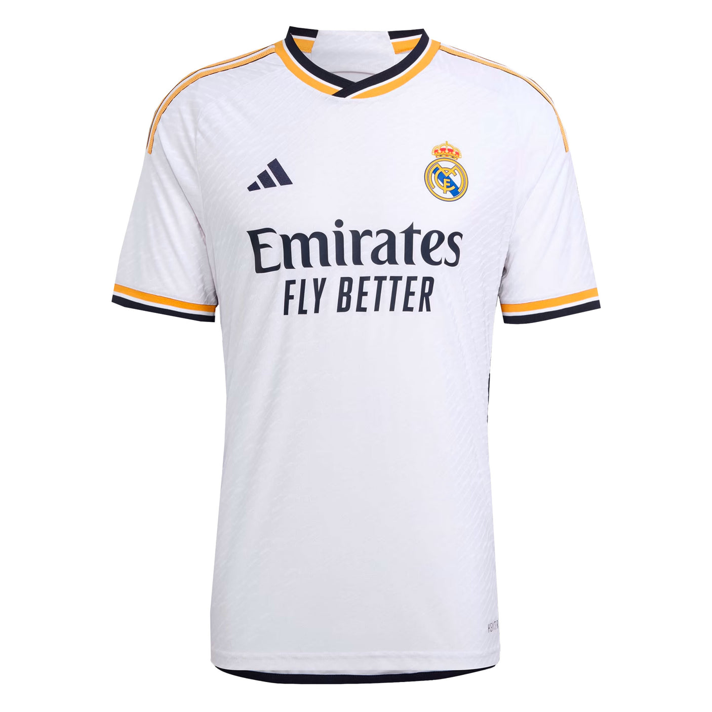 adidas Men's Real Madrid 2023/24 Authentic Home Jersey White/Black Front