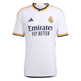 adidas Men's Real Madrid 2023/24 Authentic Home Jersey White/Black Front