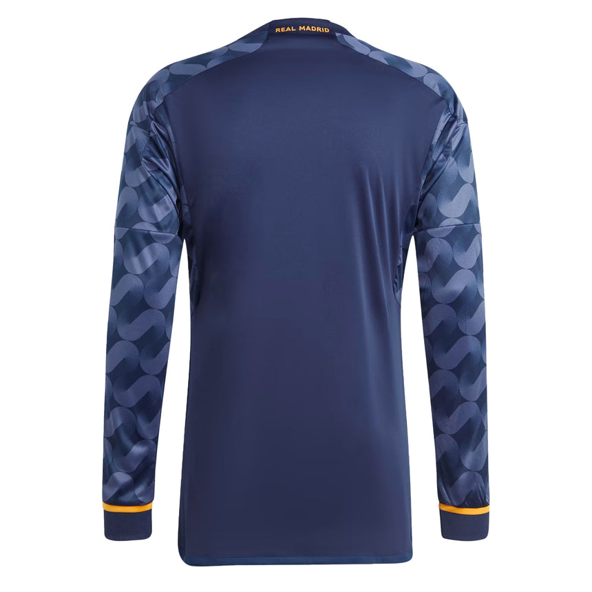 adidas Men's Real Madrid 2023/24 Away Long Sleeve Jersey Legend Ink Back