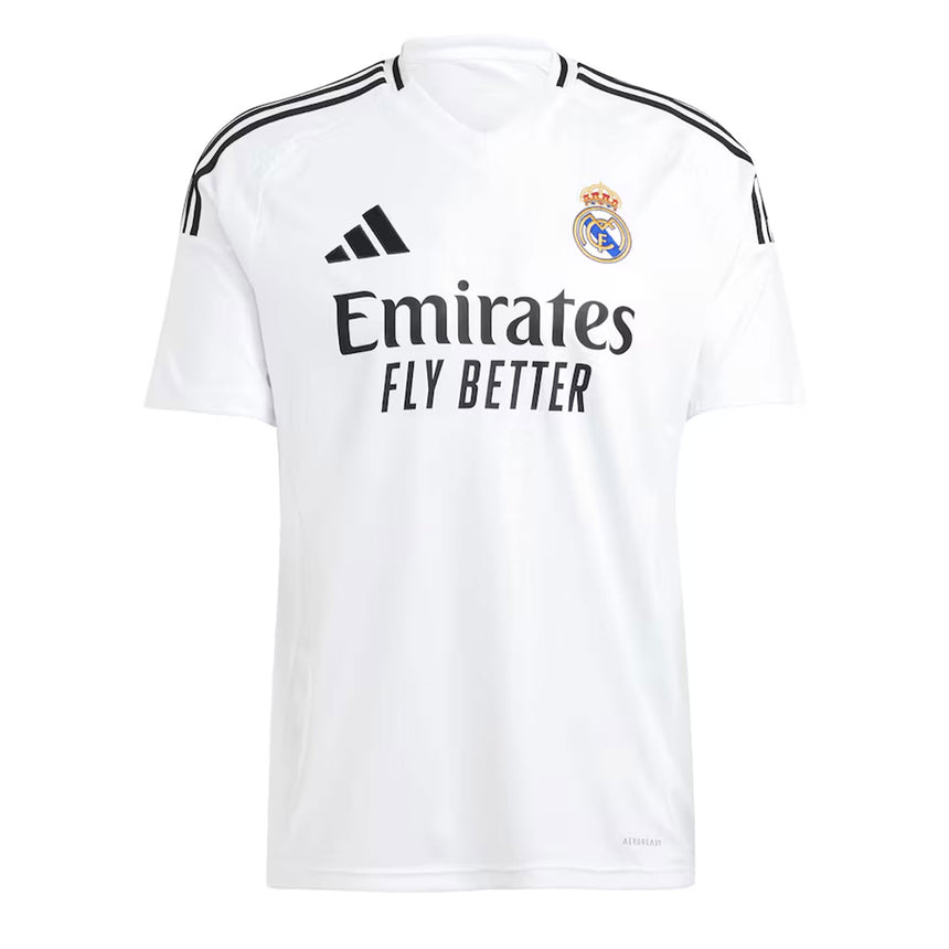 adidas Men's Real Madrid 2024/25 Authentic Home Jersey w/ Bellingham #5 Printing Front
