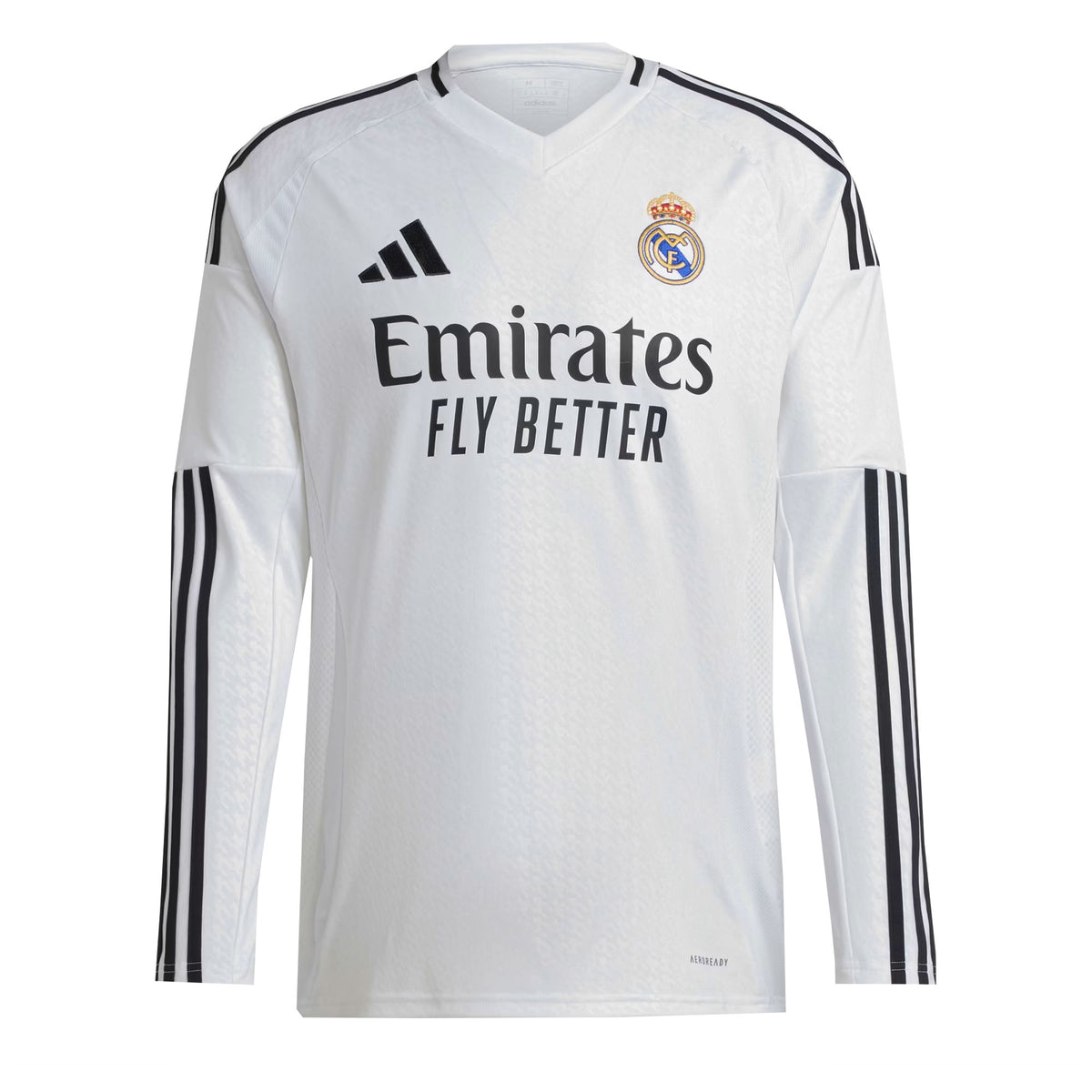 adidas Men's Real Madrid 2024/25 Long Sleeve Home Jersey White/Black ...