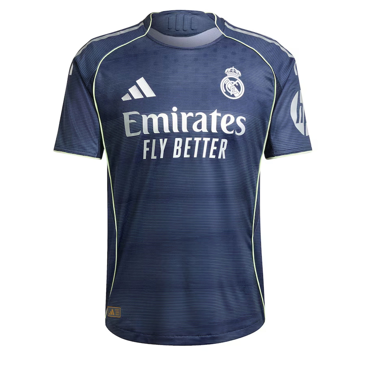 adidas Men's Real Madrid 2025/26 Authentic Away Jersey w/ Bellingham #5 Printing Front