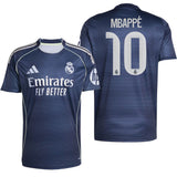 adidas Men's Real Madrid 2025/26 Away Jersey w/ Mbappe #10 Printing Both