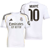 adidas Men's Real Madrid 2025/26 Home Jersey w/ Mbappe #10 Printing Both