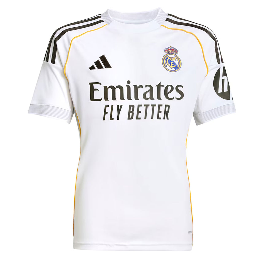 adidas Men's Real Madrid 2025/26 Home Jersey w/ Mbappe #10 Printing Front