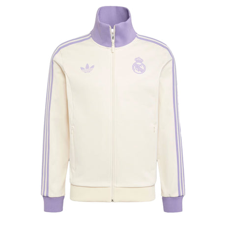 adidas Men's Real Madrid OG Beckenbauer Track Top White/Magic Lilac Front