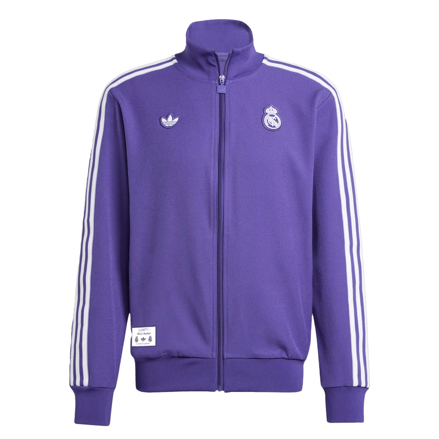 adidas Men's Real Madrid Terrace Icons Track Top Purple/White Front