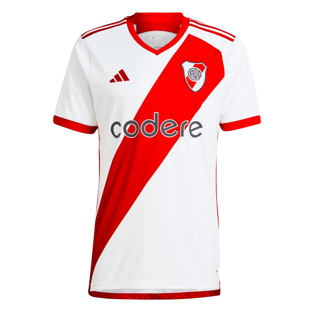 adidas Men's River Plate 2023/24 Home Jersey White/Red Front