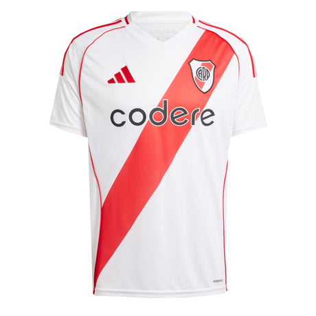 adidas Men's River Plate 2024/25 Home Jersey White/Better Scarlet Front