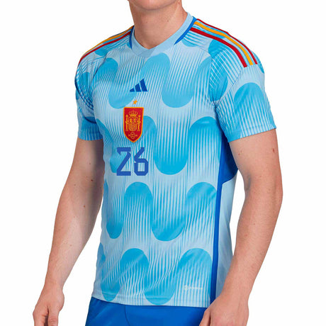 adidas Men's Spain 2022/23 Away Jersey w/ Pedri #26 Printing Front