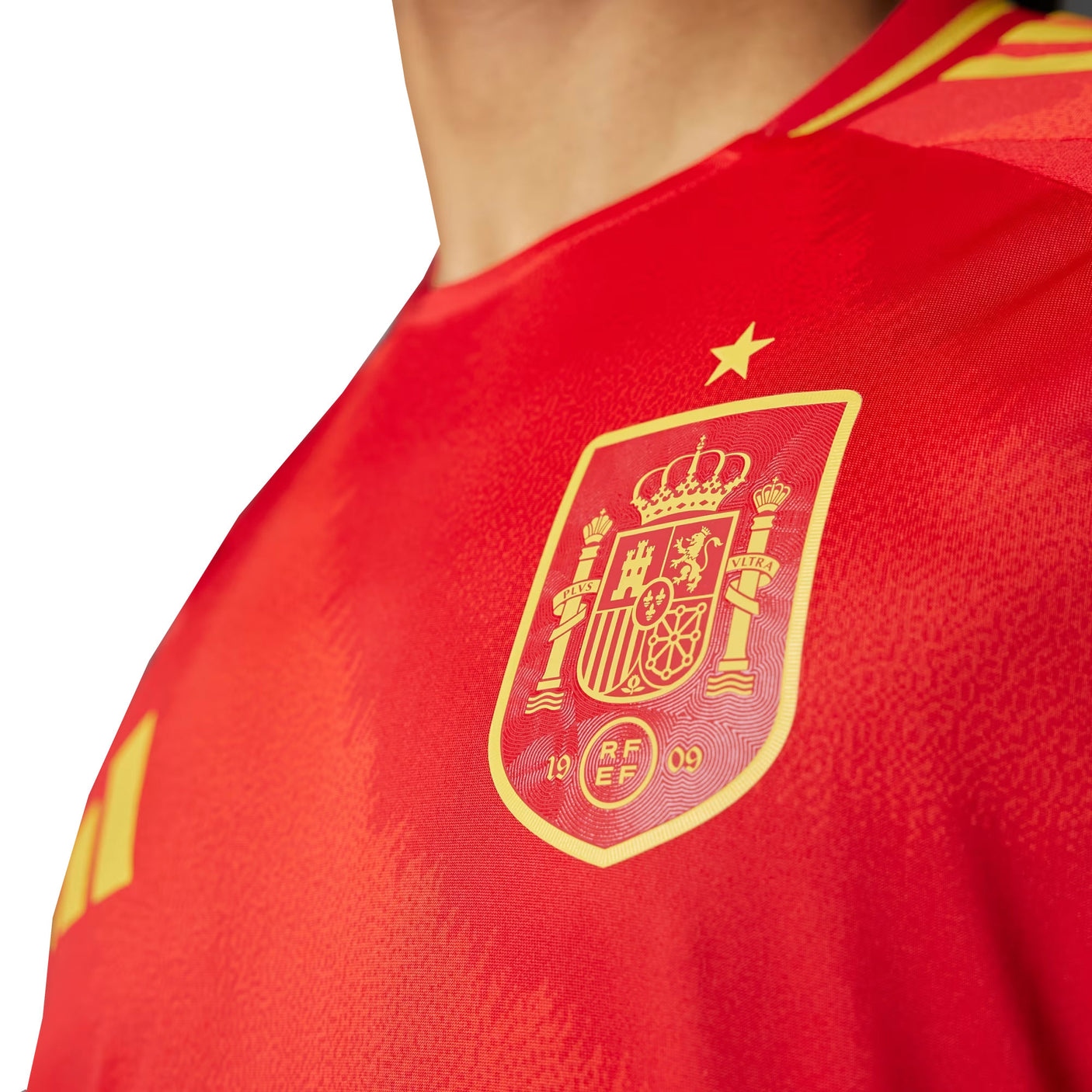 adidas Men's Spain 2024/25 Authentic Home Jersey Better Scarlet Logo