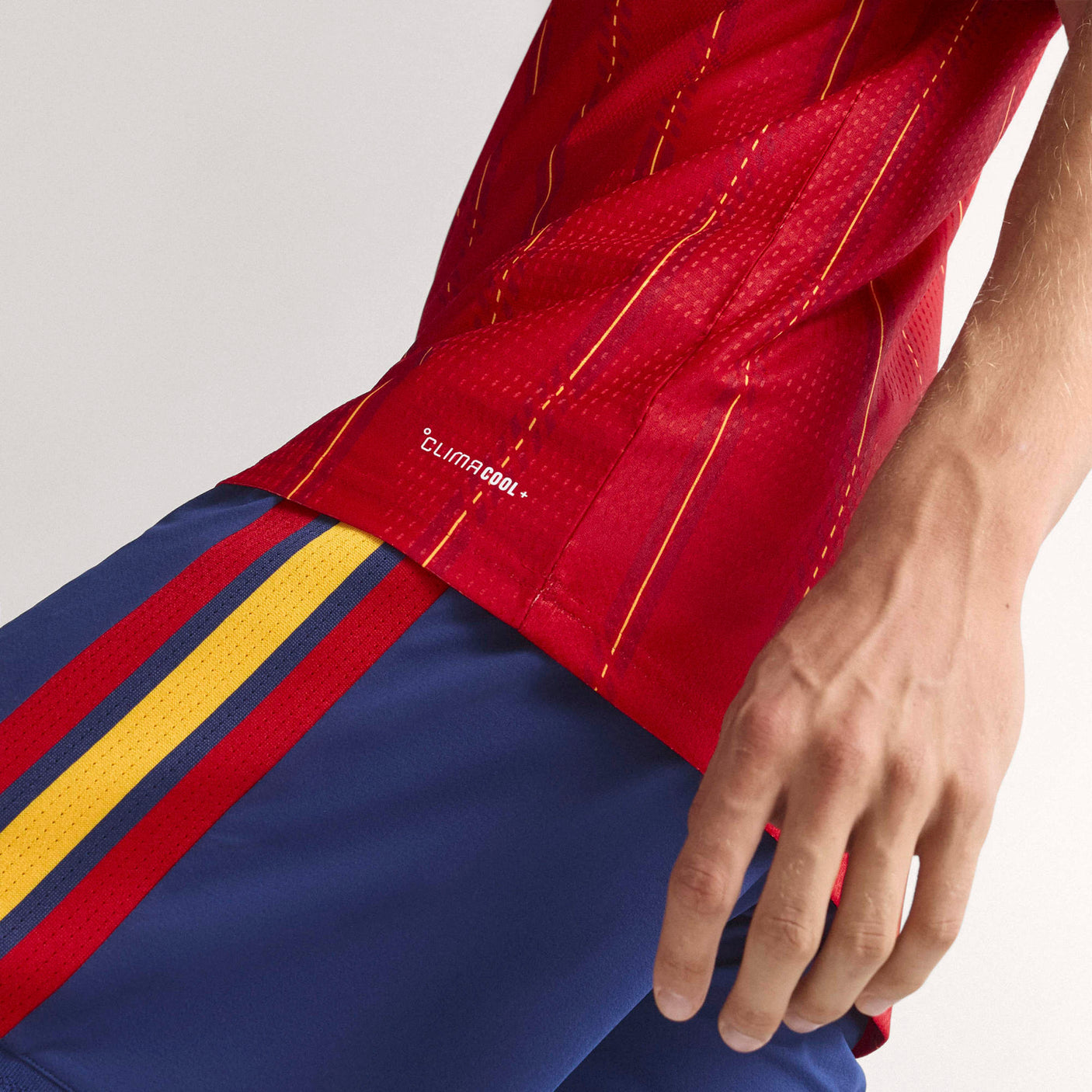 adidas Men's Spain World Cup 2026 Authentic Home Jersey Red Climacool Detail