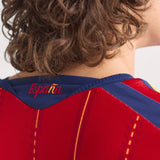 adidas Men's Spain World Cup 2026 Authentic Home Jersey Red Neck Detail