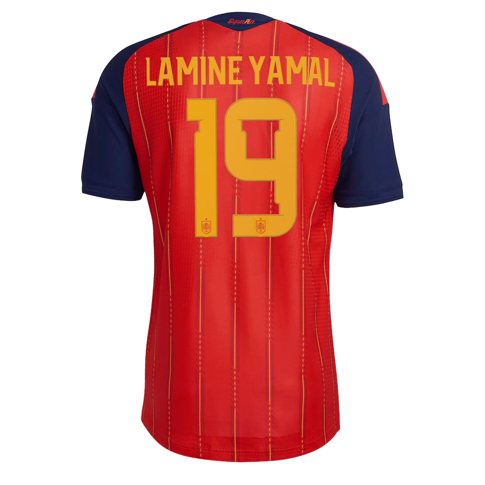 adidas Spain Men's Home Authentic Soccer Jersey w/ Lamine Yamal