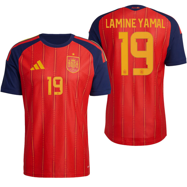  スペイン代表 レプリカユニフォーム LAMINE YAMAL 19 adidas Spain Men's Home Authentic Soccer Jersey w/ Lamine Yamal