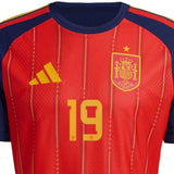 adidas Men's Spain World Cup 2026 Authentic Home Jersey w/ Lamine Yamal #19 Printing Crest
