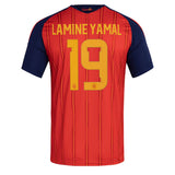 adidas Men's Spain World Cup 2026 Home Jersey w/ Lamine Yamal #19 Printing Back